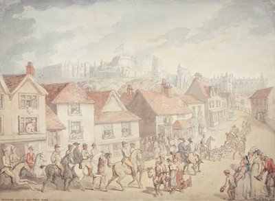Windsor Castle from Eton Town by Thomas Rowlandson